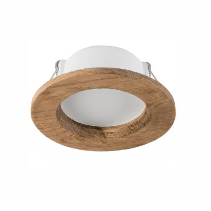 LED Hang plafondverlichting WOODY SPOT LED/5,5W/230V 4000K walnoot ø 10 cm