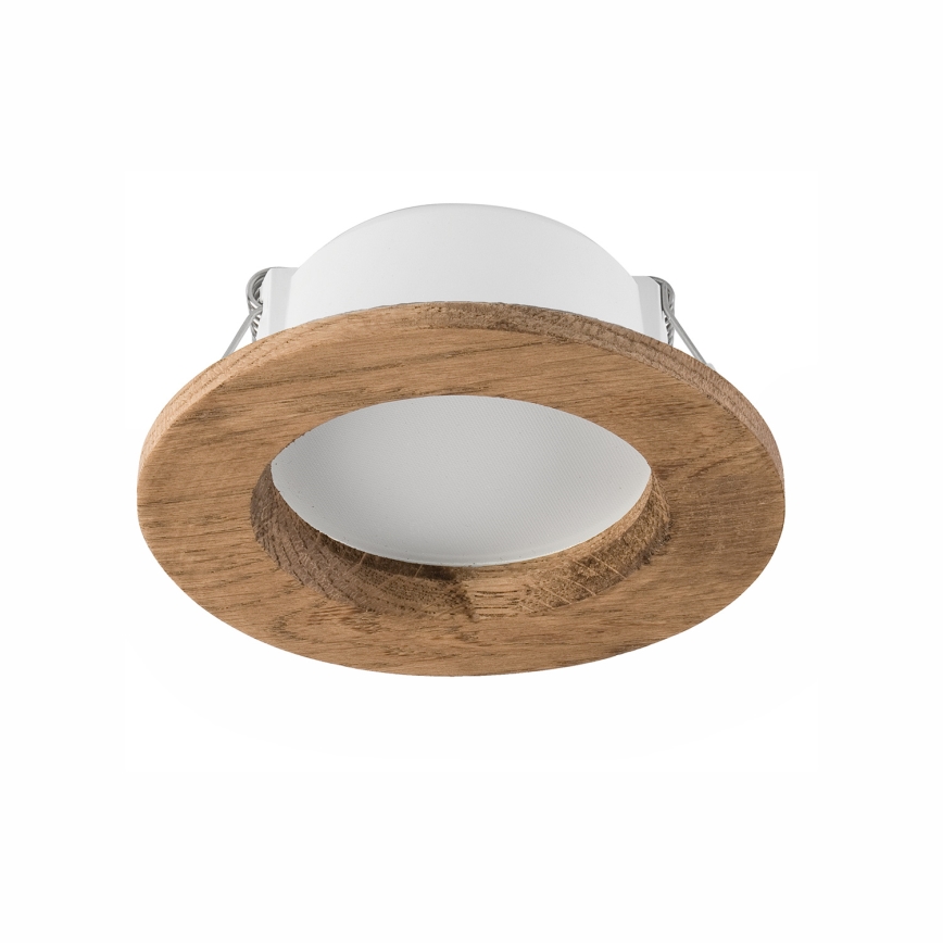 LED Hang plafondverlichting WOODY SPOT LED/5,5W/230V 4000K walnoot ø 10 cm