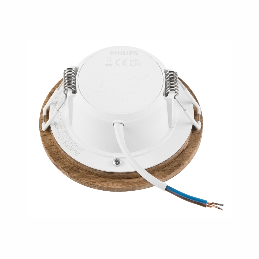 LED Hang plafondverlichting WOODY SPOT LED/5,5W/230V 4000K walnoot ø 10 cm