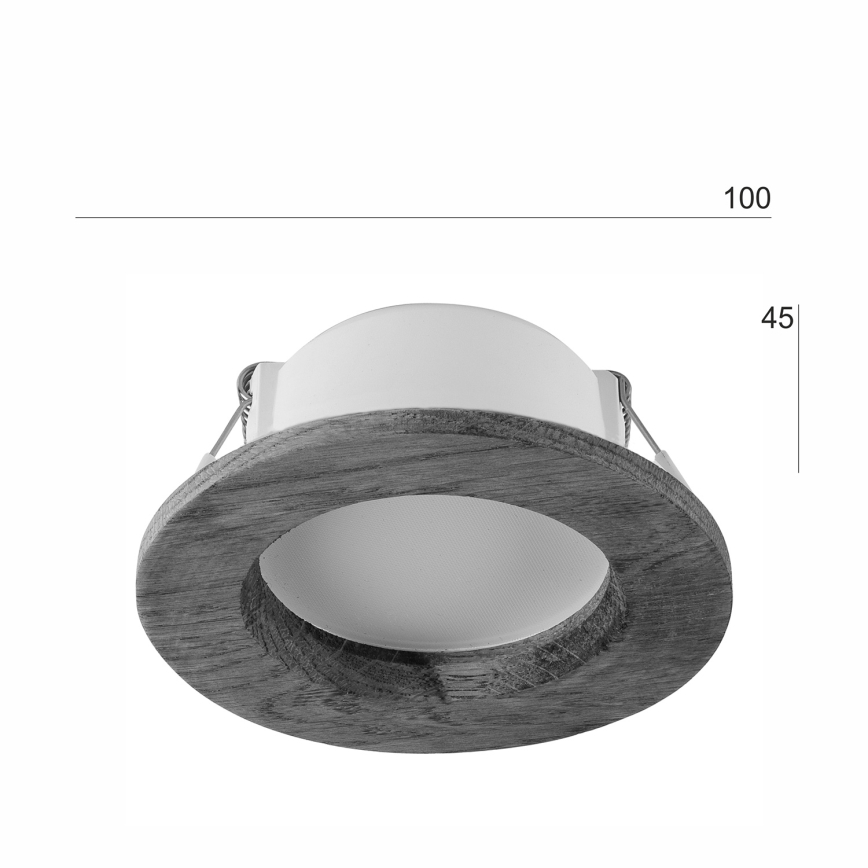 LED Hang plafondverlichting WOODY SPOT LED/5,5W/230V 4000K walnoot ø 10 cm