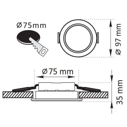 LED Hang plafondverlichting ZOE LED/4,8W/230V wit