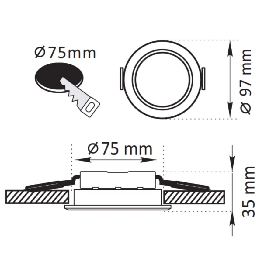 LED Hang plafondverlichting ZOE LED/4,8W/230V zwart