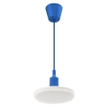 LED Hanglamp aan draad ALBENE ECO 1xE27/24W/230V blauw