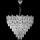 LED Hanglamp aan een ketting 11xE27/60W/230V + 7xLED/6W diameter 60 cm glanzend chroom