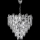 LED Hanglamp aan een ketting 7xE27/60W/230V + 4xLED/6W diameter 40 cm glanzend chroom