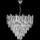 LED Hanglamp aan een ketting 9xE27/60W/230V + 6xLED/6W diameter 50 cm glanzend chroom