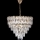 LED Hanglamp aan een ketting 9xE27/60W/230V + 6xLED/6W diameter 50 cm goud