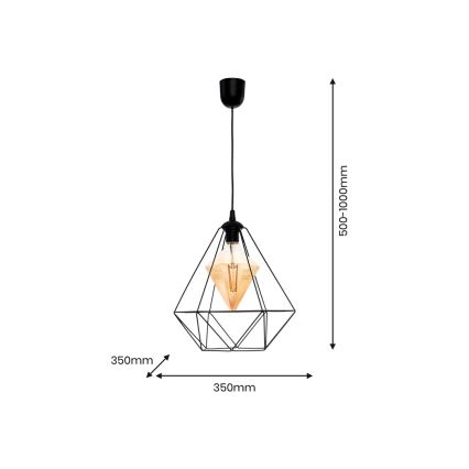 LED Hanglamp aan een koord ALAMBRE 1xE27/4W/230V zwart