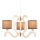 LED Hanglamp aan een koord AMBROSIA 3xE14/40W/230V + LED/18,4W koper