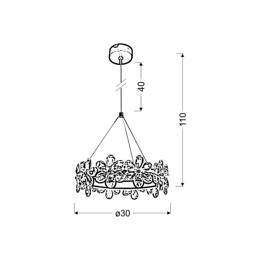 LED Hanglamp aan een koord ARVIN LED/14W/230V