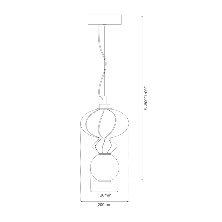 LED Hanglamp aan een koord ASCOLI LED/8W/230V diameter 20 cm groen/blauw