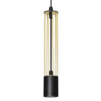 LED Hanglamp aan een koord BARS 2xGU10/4,8W/230V zwart/gouden