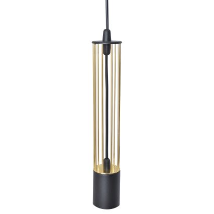LED Hanglamp aan een koord BARS 2xGU10/4,8W/230V zwart/gouden