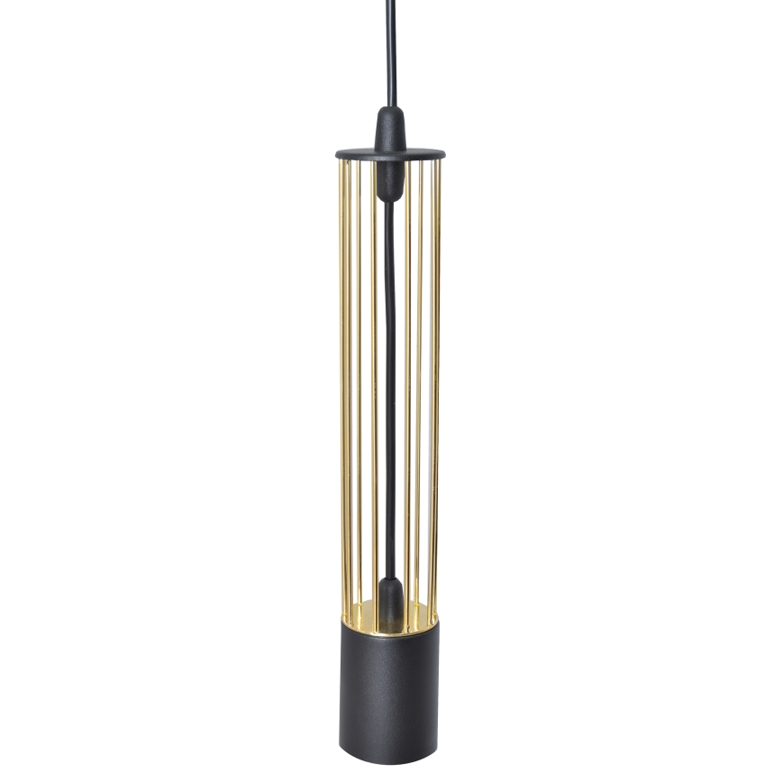 LED Hanglamp aan een koord BARS 2xGU10/4,8W/230V zwart/gouden