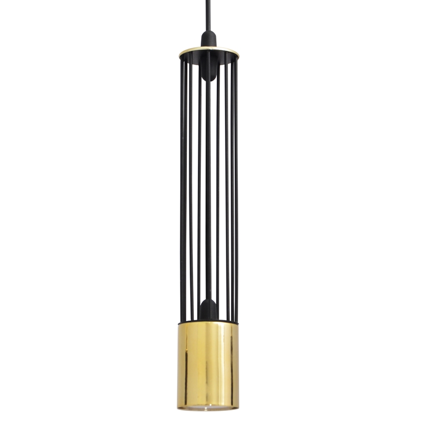 LED Hanglamp aan een koord BARS 2xGU10/4,8W/230V zwart/gouden