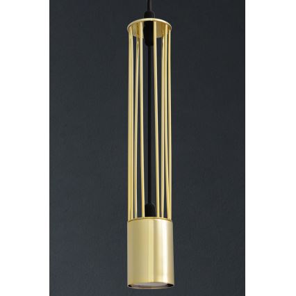 LED Hanglamp aan een koord BARS 3xGU10/4,8W/230V gouden/zwart