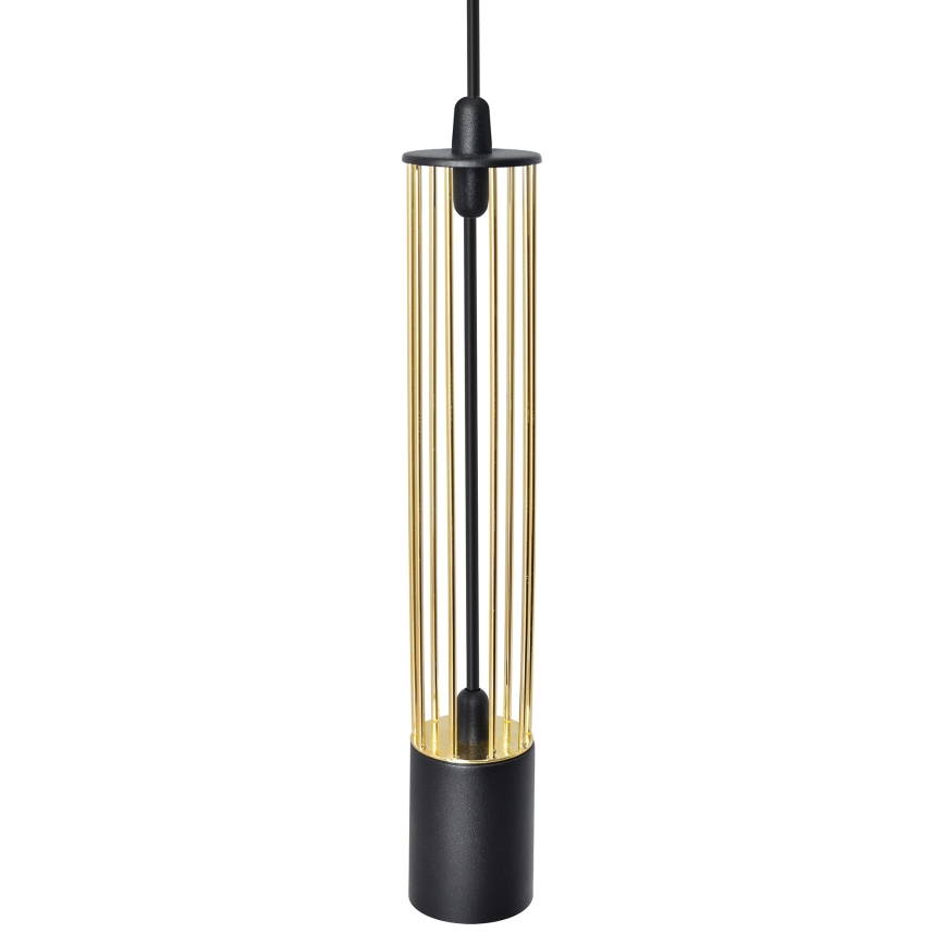 LED Hanglamp aan een koord BARS 3xGU10/4,8W/230V zwart/goud