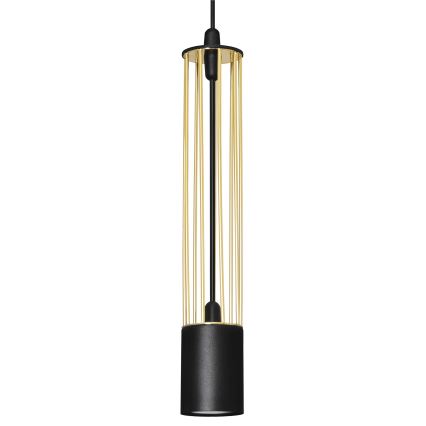 LED Hanglamp aan een koord BARS 3xGU10/4,8W/230V zwart/goud