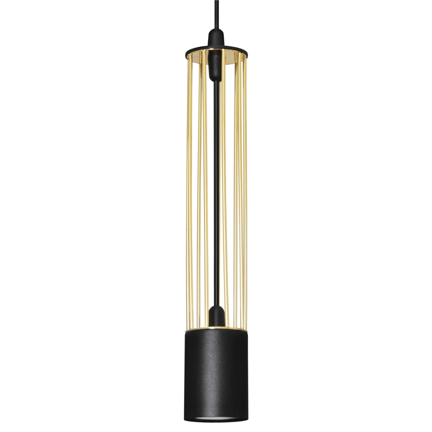 LED Hanglamp aan een koord BARS 3xGU10/4,8W/230V zwart/goud