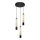 LED Hanglamp aan een koord BARS 3xGU10/4,8W/230V zwart/goud