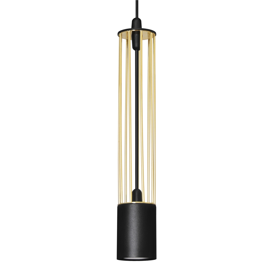 LED Hanglamp aan een koord BARS 4xGU10/4,8W/230V zwart/gouden