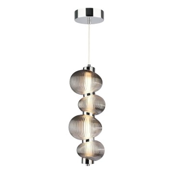 LED Hanglamp aan een koord BOLLA LED/17W/230V diameter 16 cm glanzend chroom/gerookt