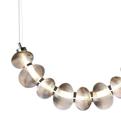 LED Hanglamp aan een koord BOLLA LED/36W/230V glanzend chroom/gerookt