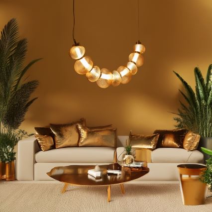 LED Hanglamp aan een koord BOLLA LED/36W/230V goud/gerookt