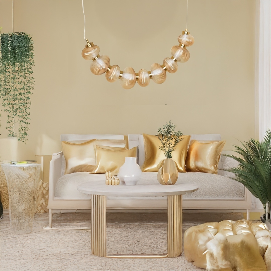 LED Hanglamp aan een koord BOLLA LED/36W/230V goud/gerookt