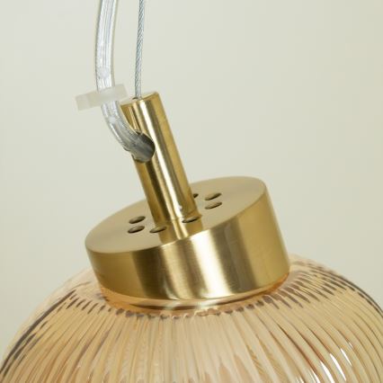 LED Hanglamp aan een koord BOLLA LED/36W/230V goud/gerookt