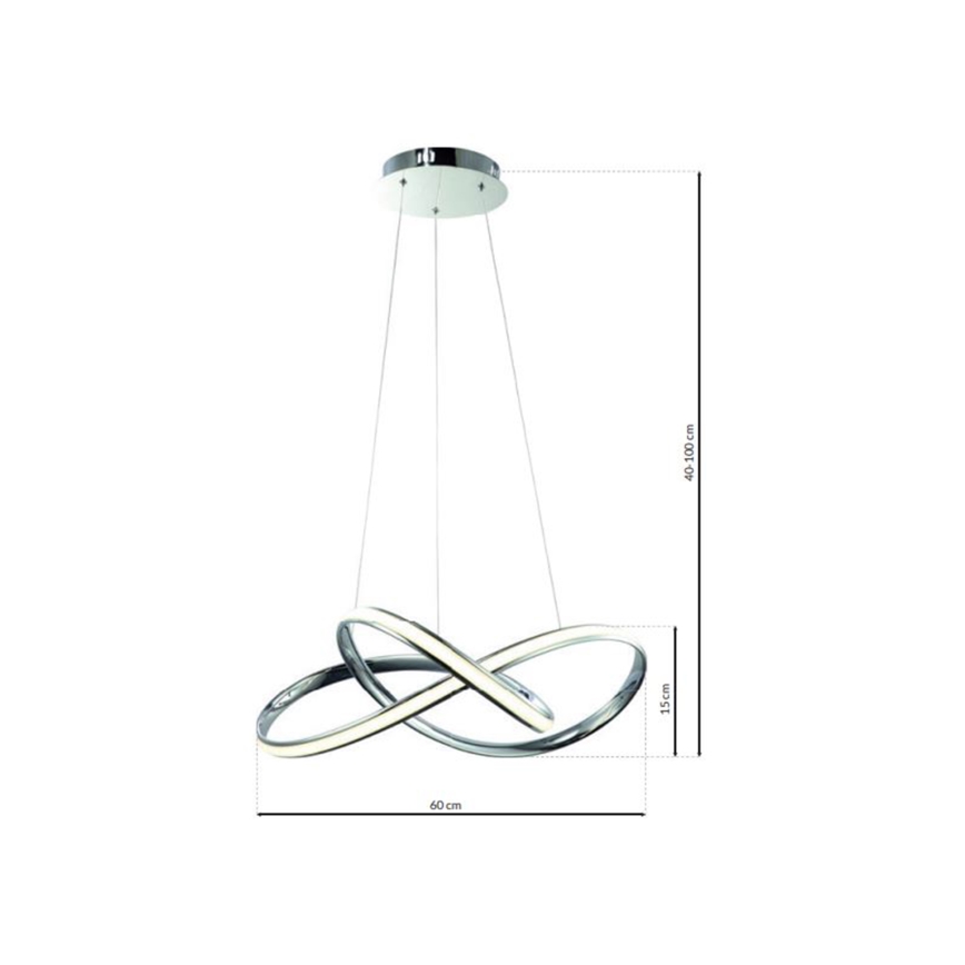 LED Hanglamp aan een koord CAPPIO LED/36W/230V glanzend chroom
