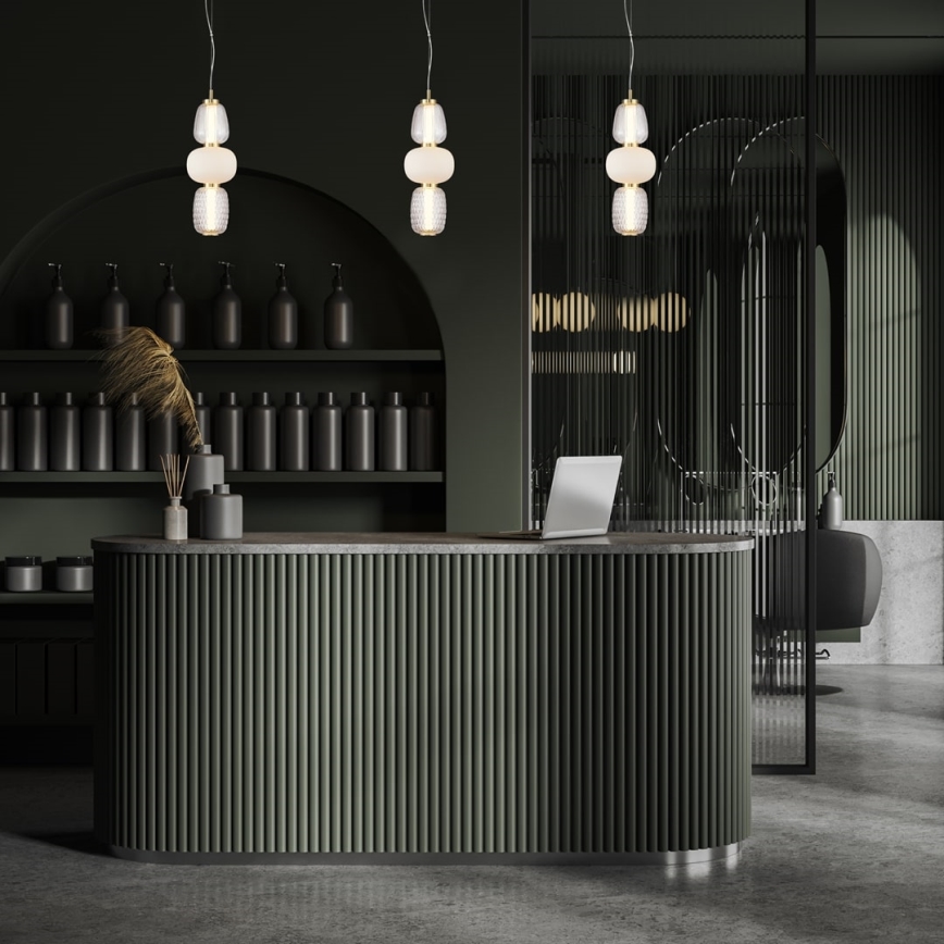LED Hanglamp aan een koord CARO LED/28W/230V goud