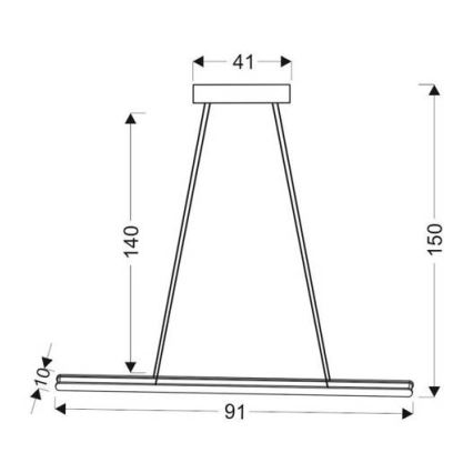 LED Hanglamp aan een koord COCONUT LED/28W/230V