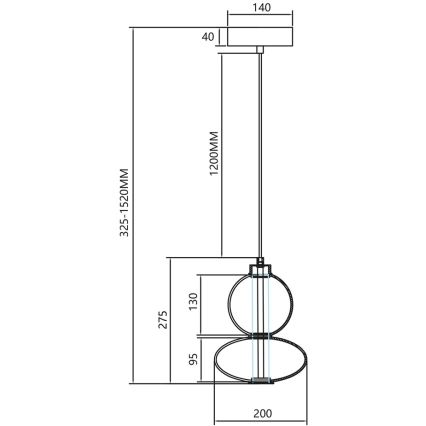 LED Hanglamp aan een koord DAPHNE LED/12W/230V grijs