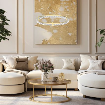 LED Hanglamp aan een koord ELEGANCE LED/36W/230V diameter 60 cm goud
