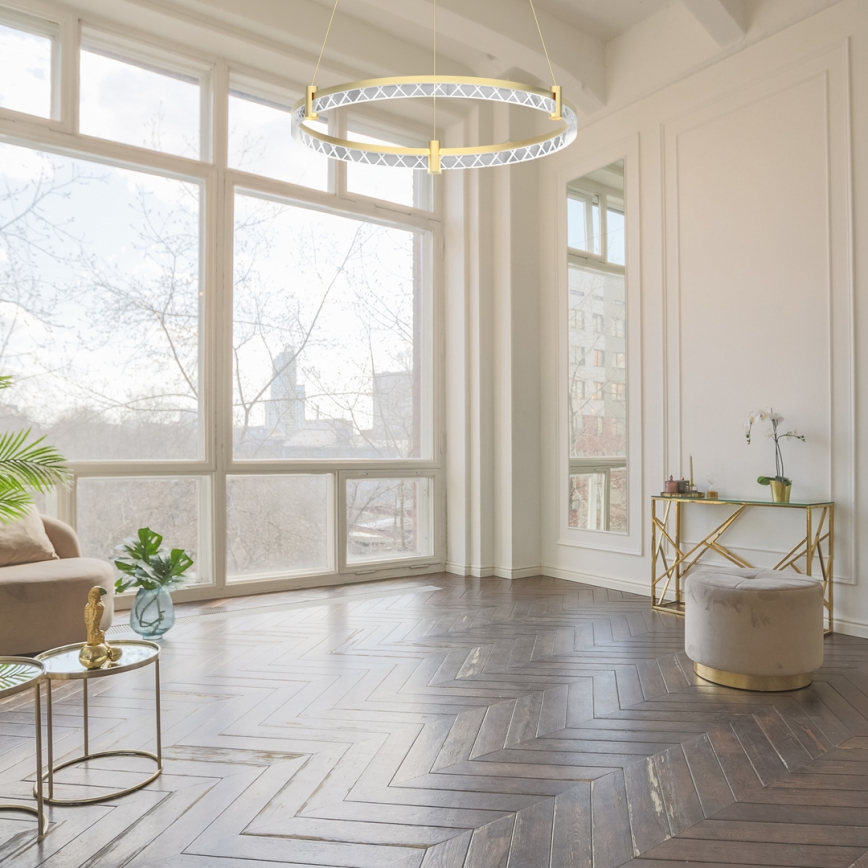 LED Hanglamp aan een koord ELEGANCE LED/36W/230V diameter 60 cm goud