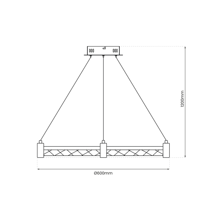 LED Hanglamp aan een koord ELEGANCE LED/36W/230V diameter 60 cm goud
