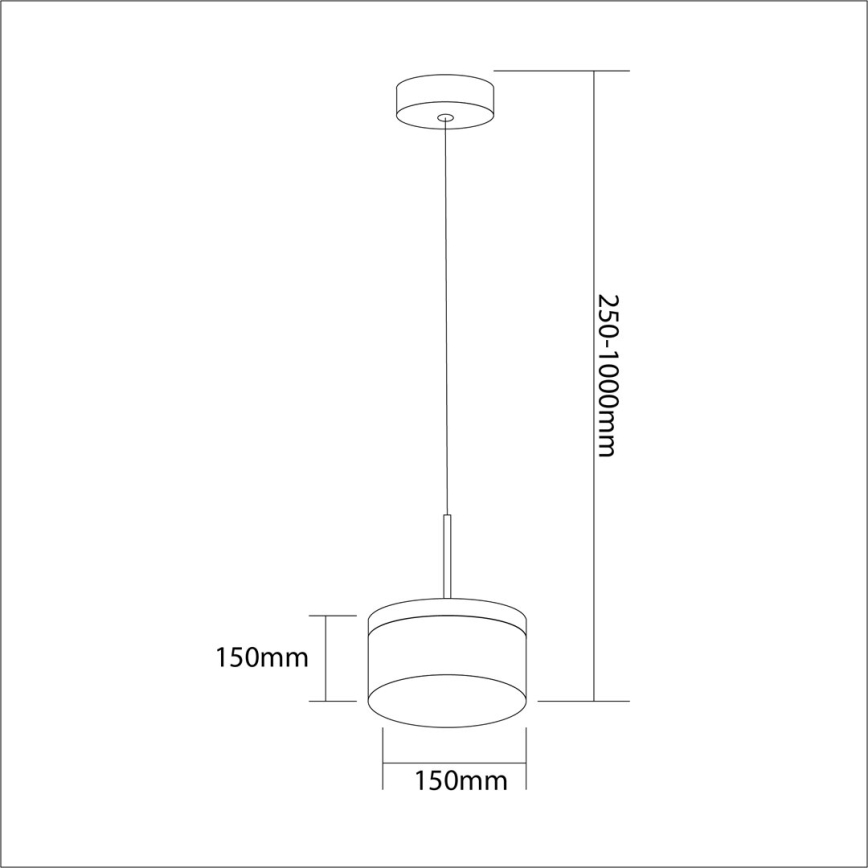 LED Hanglamp aan een koord ELEGANCE LED/9W/230V diameter 15 cm goud
