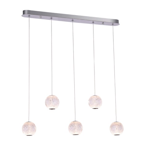 LED Hanglamp aan een koord ESMOND 5xLED/4,8W/230V glanzend chroom