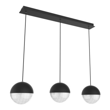 LED Hanglamp aan een koord FURNI 3xLED/5W/230V zwart