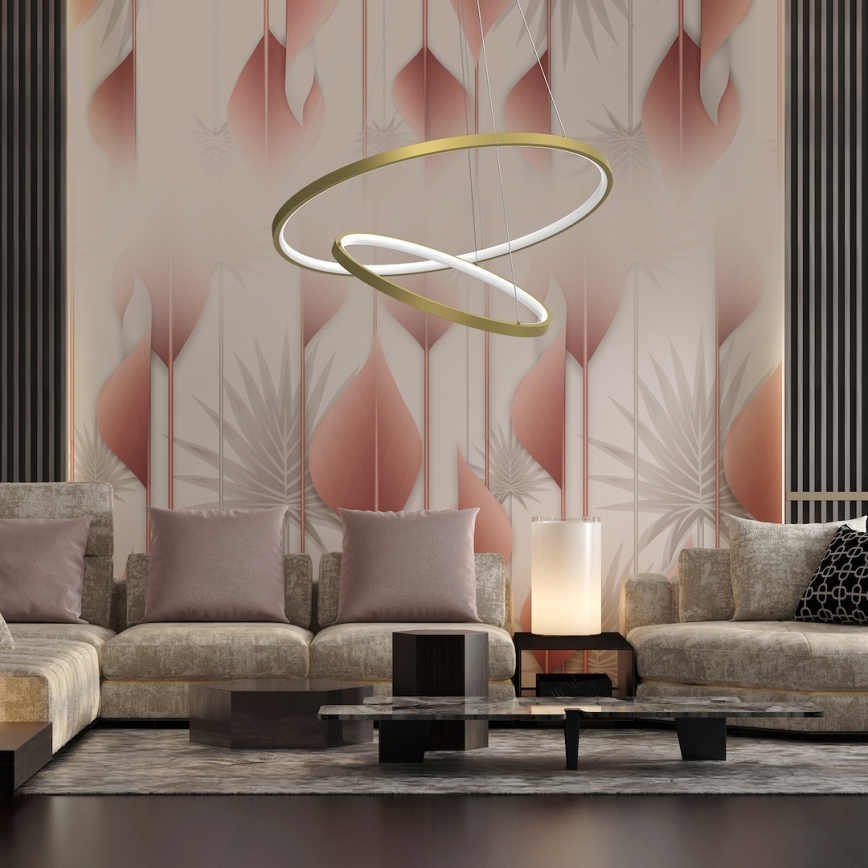LED Hanglamp aan een koord HOOP LED/51W/230V diameter 60 cm 4000K goud