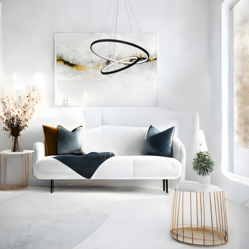 LED Hanglamp aan een koord HOOP LED/51W/230V diameter 60 cm 4000K zwart