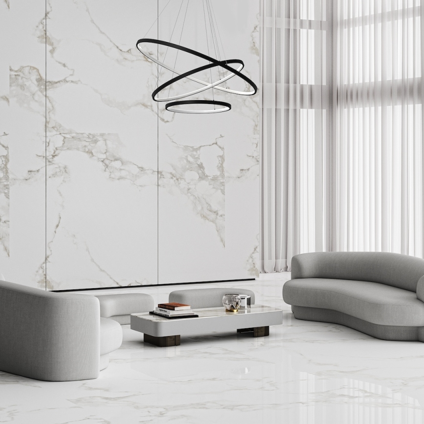 LED Hanglamp aan een koord HOOP LED/93W/230V diameter 60 cm 4000K zwart