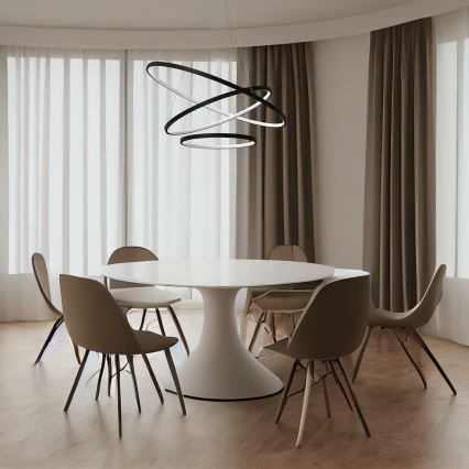 LED Hanglamp aan een koord HOOP LED/93W/230V diameter 60 cm 4000K zwart