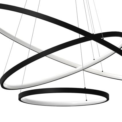 LED Hanglamp aan een koord HOOP LED/93W/230V diameter 60 cm 4000K zwart