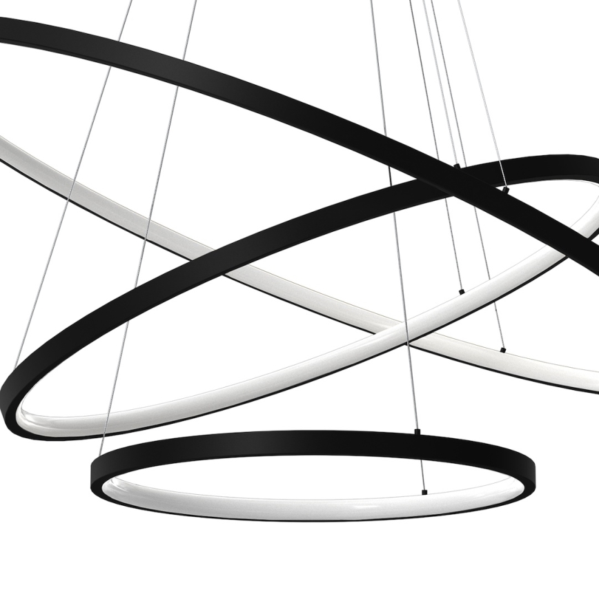 LED Hanglamp aan een koord HOOP LED/93W/230V diameter 60 cm 4000K zwart