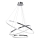 LED Hanglamp aan een koord HOOP LED/93W/230V diameter 80 cm 4000K glanzend chroom