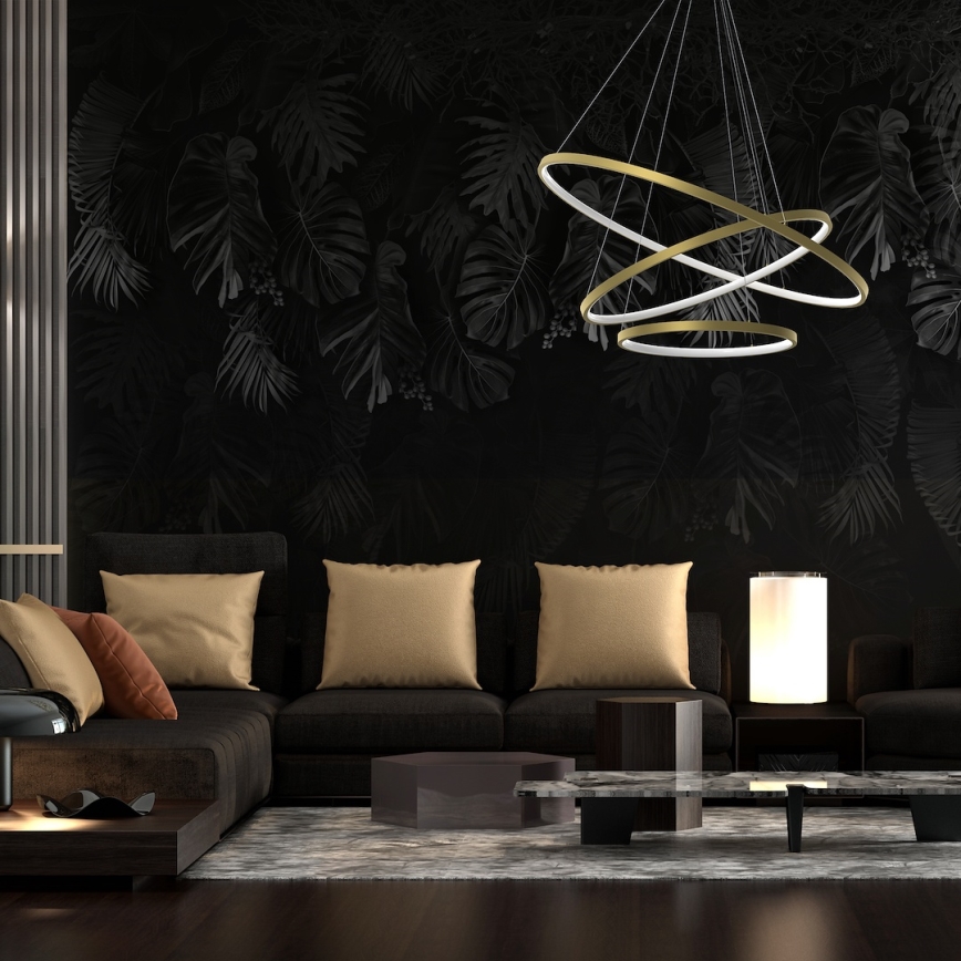 LED Hanglamp aan een koord HOOP LED/93W/230V diameter 80 cm 4000K goud