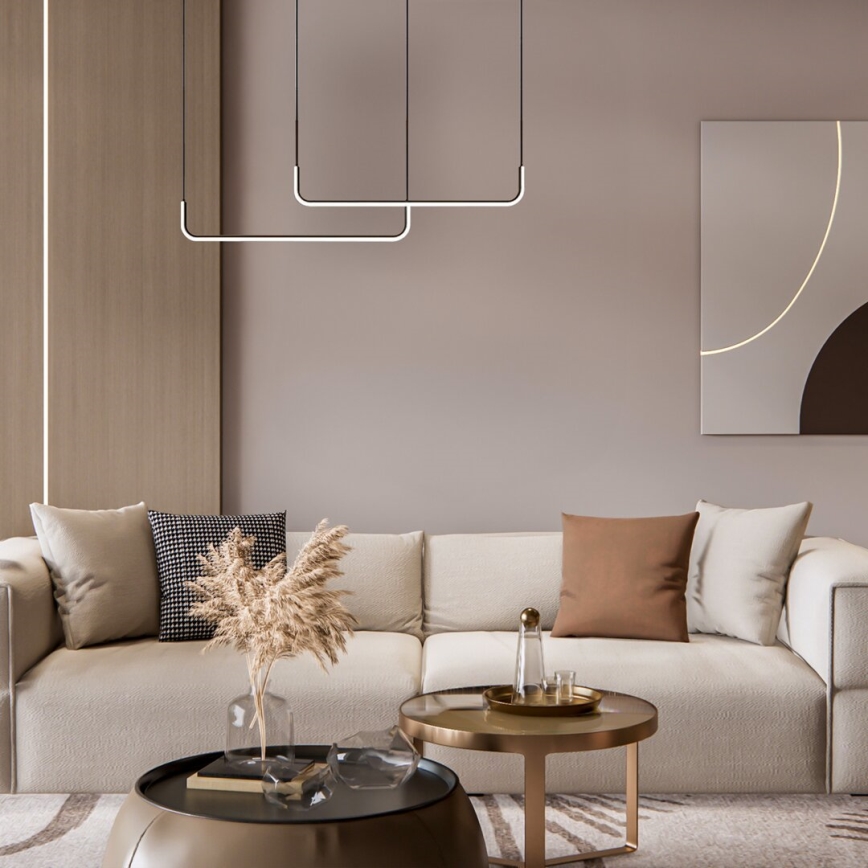 LED Hanglamp aan een koord HORIZONT 2xLED/11W/230V zwart