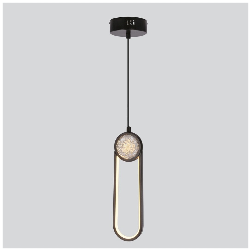 LED Hanglamp aan een koord LACRIMA LED/15W/230V 3000K zwart